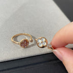 [sparkle Jewelry ]SUN 1 DIAMOND PINK MOP RING