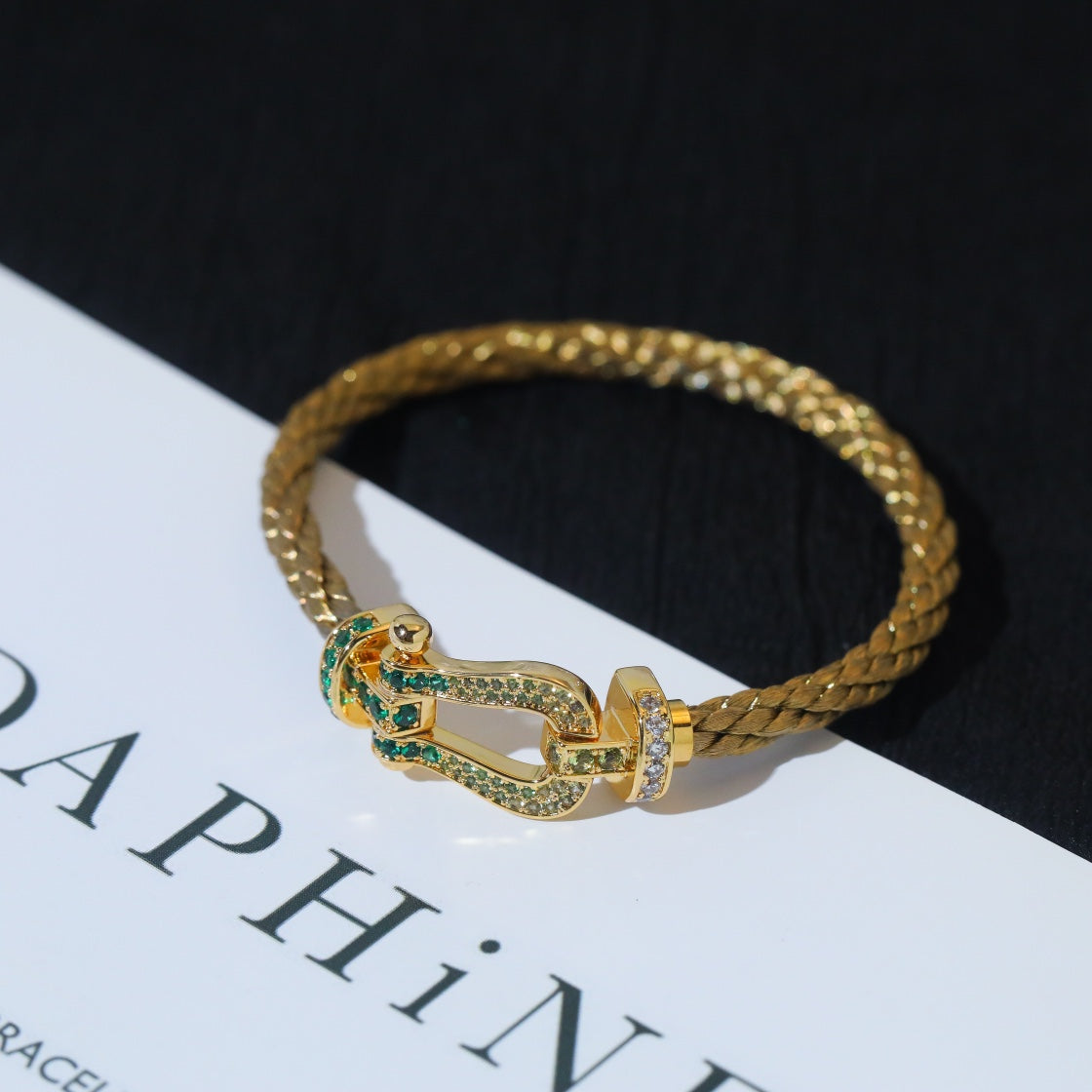 [sparkle Jewelry ]FORCE 10 GOLD GREEN DIAMOND PAVED