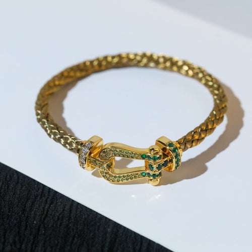 [sparkle Jewelry ]FORCE 10 GOLD GREEN DIAMOND PAVED
