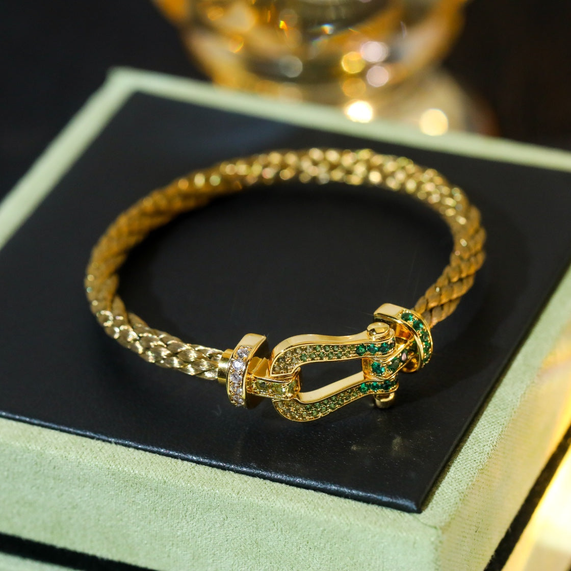 [sparkle Jewelry ]FORCE 10 GOLD GREEN DIAMOND PAVED
