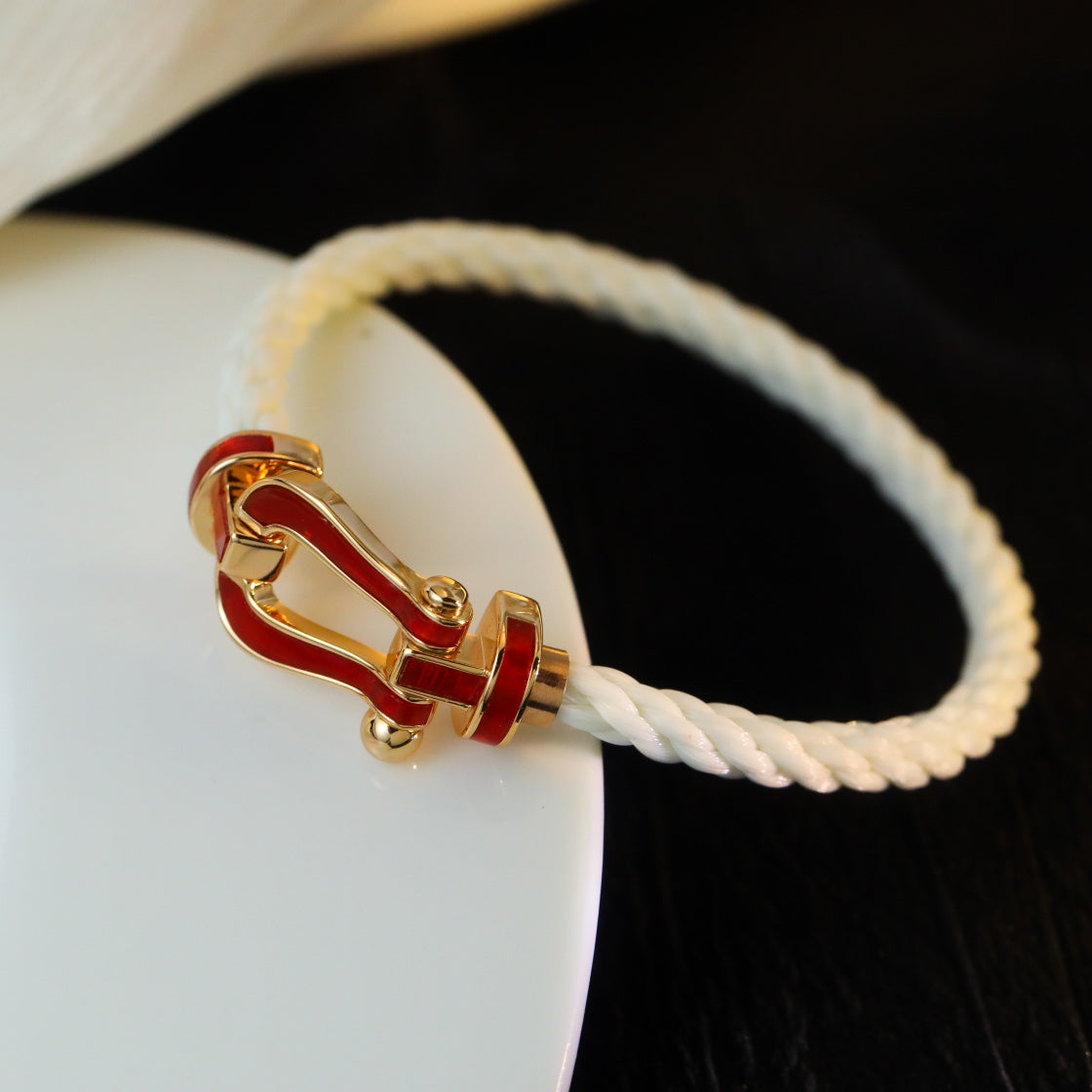 [sparkle Jewelry ]FORCE 10 WHITE TEXTILE DIAMOND PAVED