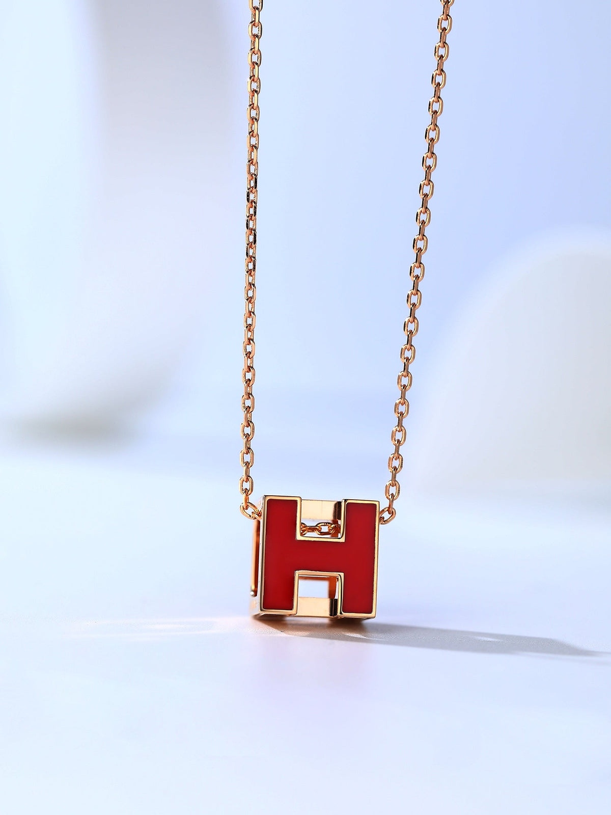[sparkle Jewelry ]H CAGE PINK GOLD NECKLACE