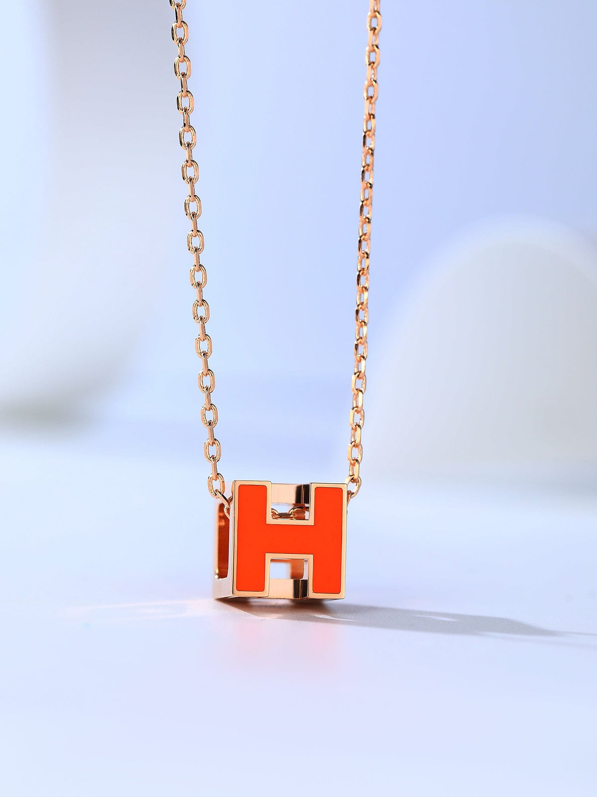 [sparkle Jewelry ]H CAGE PINK GOLD NECKLACE