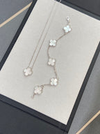 [sparkle Jewelry ]CLOVER WHITE PEARL MOP 5 MOTIF BRACELET COLLECTION