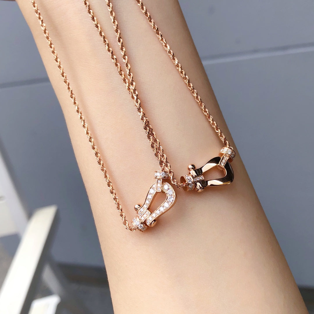 [sparkle Jewelry ]FORCE 10 PINK GOLD DIAMOND NECKLACE