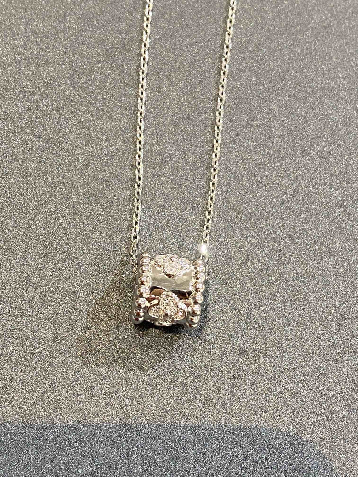 [sparkle Jewelry ]PERLEE PEDANT SIVLER DIAMOND NECKLACE