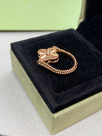 [sparkle Jewelry ]CLOVER RIVERSIBLE ROSE GOLD RING