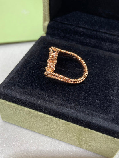 [Sparkle]LUCKY CLOVER ROSE GOLD REVERSIBLE RING