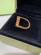 [sparkle Jewelry ]CLOVER RIVERSIBLE PINK GOLD RING
