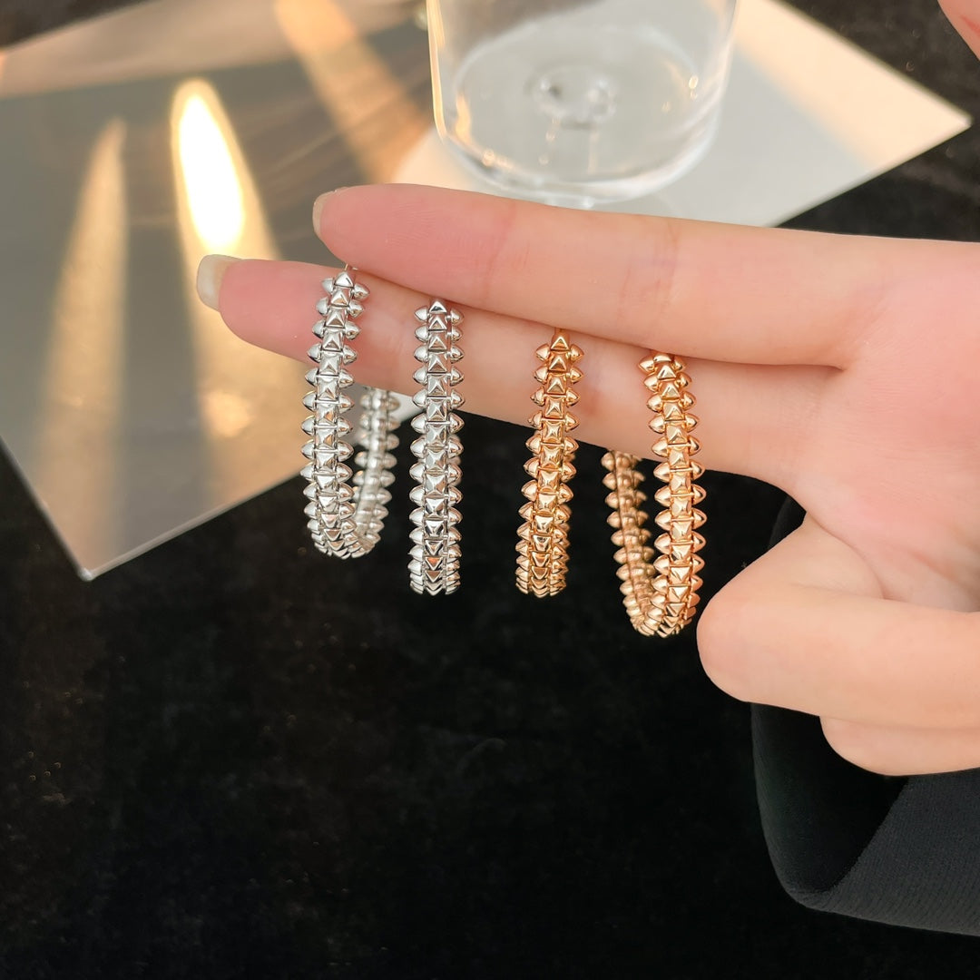 [sparkle Jewelery]CLASH HOOP LARGE EARRINGS