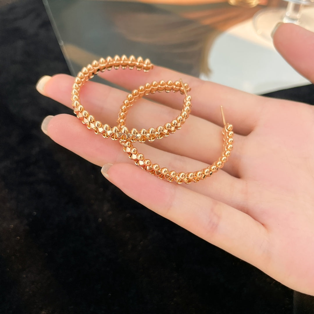 [sparkle Jewelery]CLASH HOOP LARGE EARRINGS
