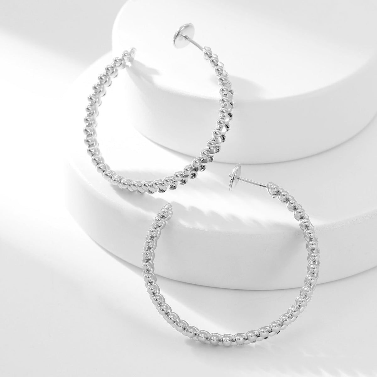 [sparkle Jewelery]CLASH HOOP LARGE EARRINGS