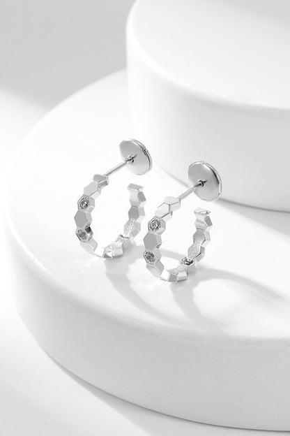 [Sparkle]BEE LOVE DIAMOND HOOP-OHRRINGE