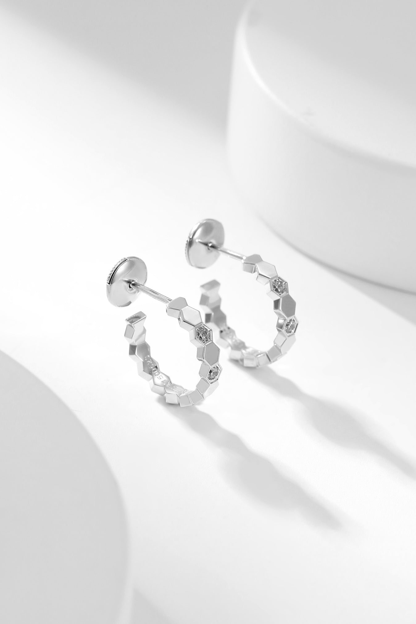 [Sparkle]BEE LOVE DIAMOND HOOP-OHRRINGE