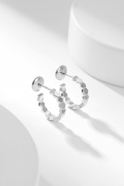 [Sparkle]BEE LOVE DIAMOND HOOP-OHRRINGE