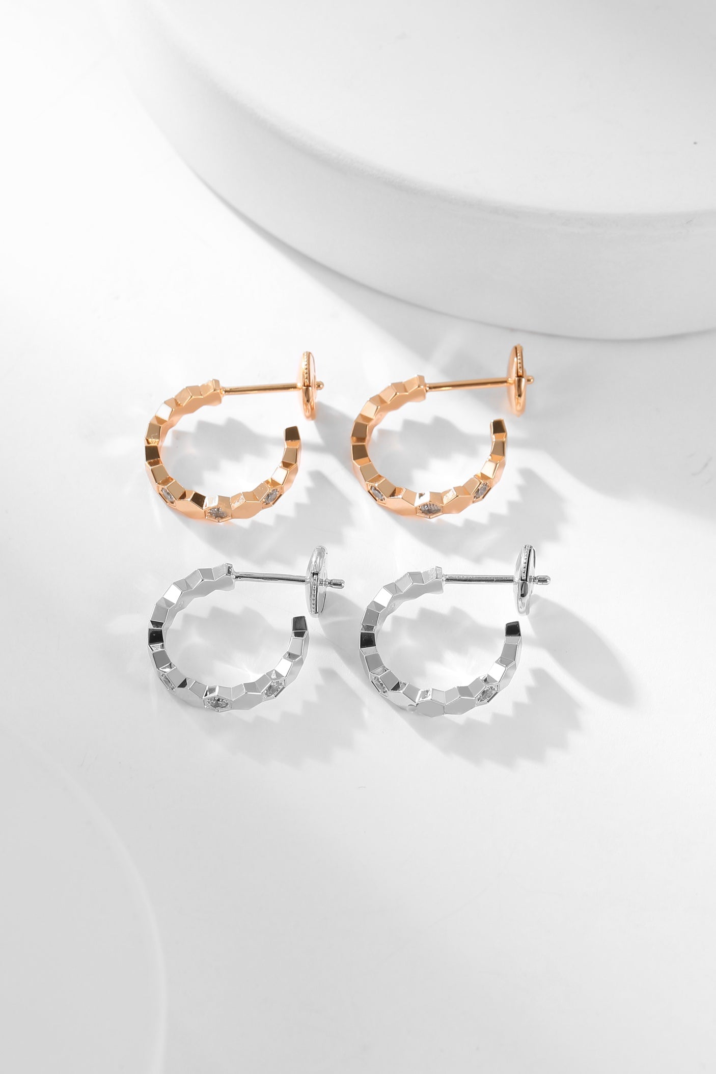 [Sparkle]BEE LOVE DIAMOND HOOP-OHRRINGE