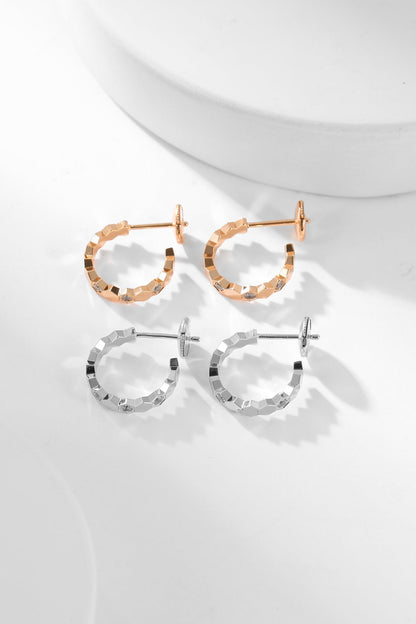 [Sparkle]BEE LOVE DIAMOND HOOP-OHRRINGE