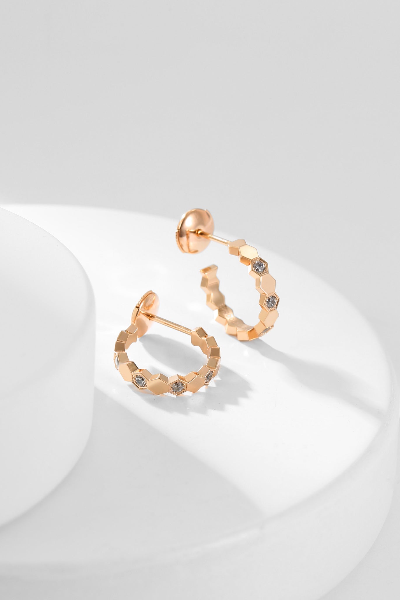 [Sparkle]BEE LOVE DIAMOND HOOP-OHRRINGE