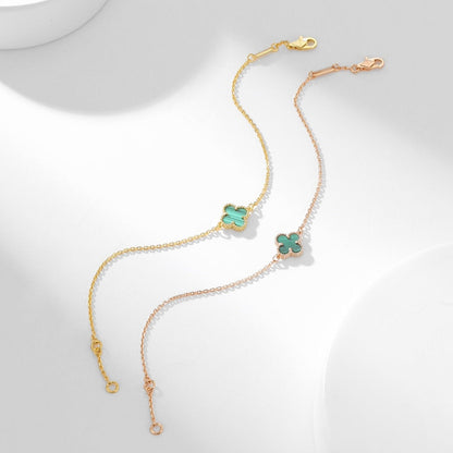 [sparkle Jewelry ]CLOVER BRACELET MALACHITE 1 MOTIF