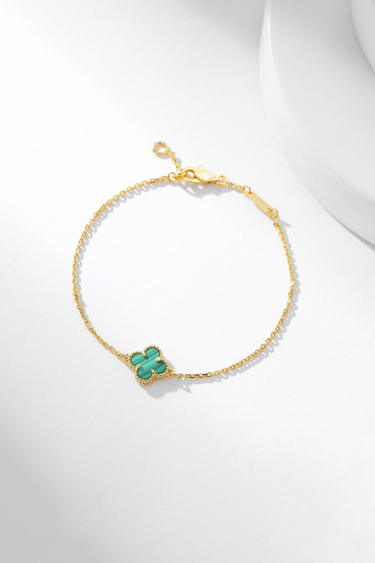 [sparkle Jewelry ]CLOVER BRACELET MALACHITE 1 MOTIF