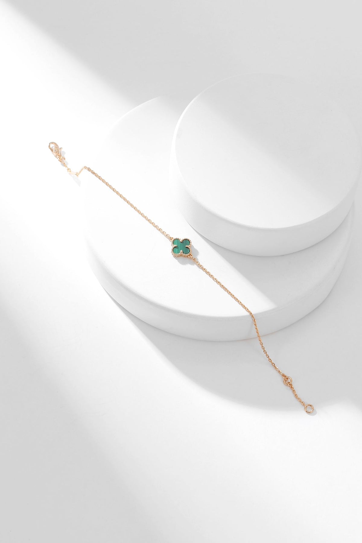 [sparkle Jewelry ]CLOVER BRACELET MALACHITE 1 MOTIF