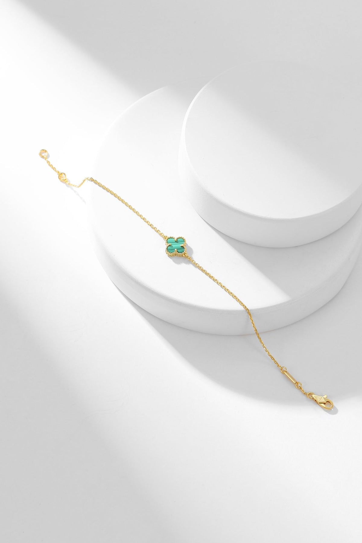 [sparkle Jewelry ]CLOVER BRACELET MALACHITE 1 MOTIF