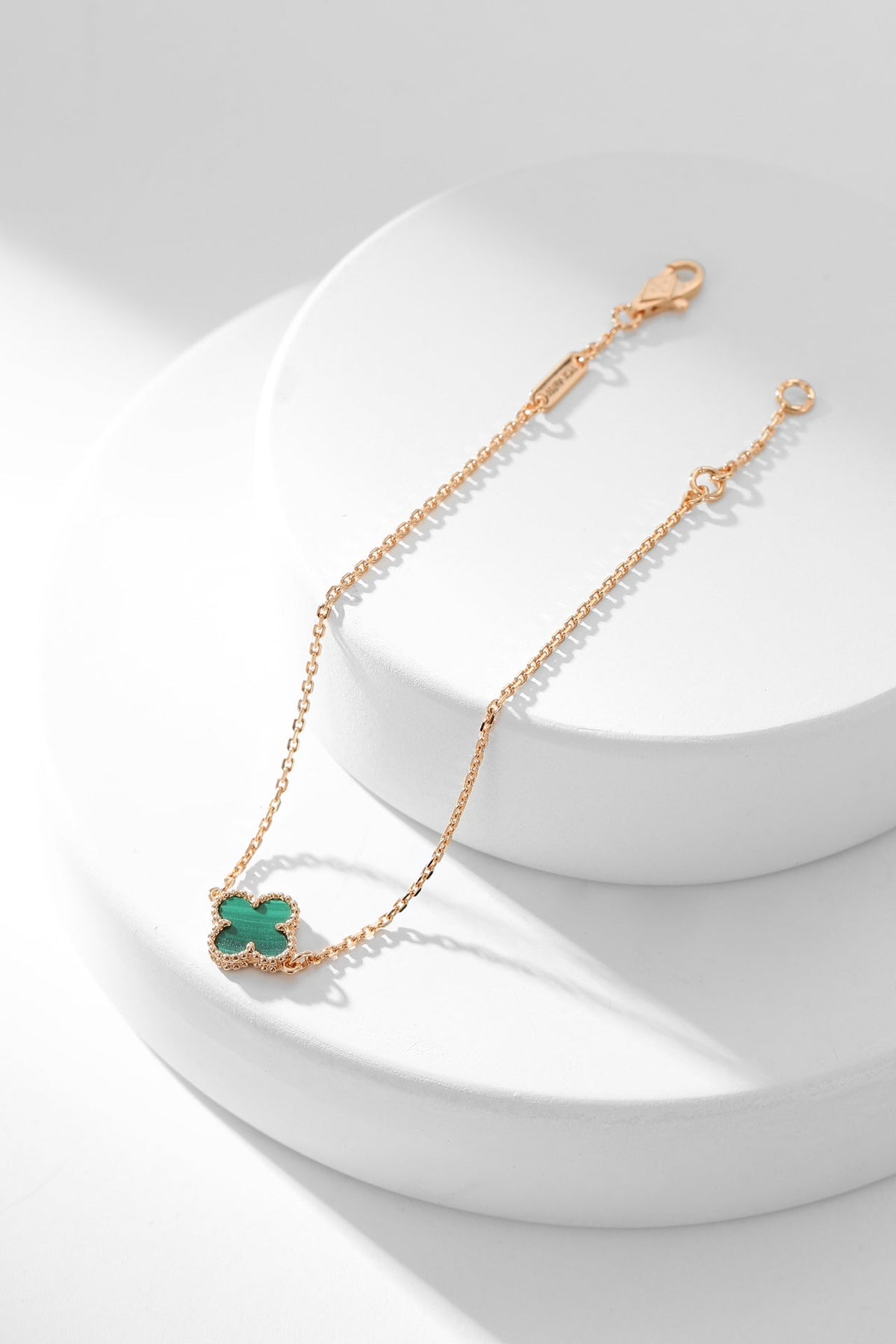 [sparkle Jewelry ]CLOVER BRACELET MALACHITE 1 MOTIF