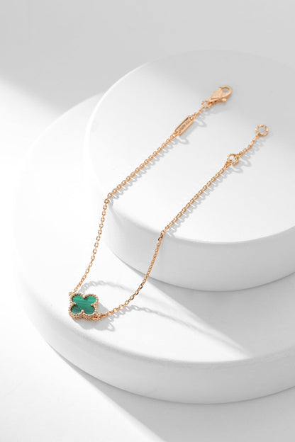 [sparkle Jewelry ]CLOVER BRACELET MALACHITE 1 MOTIF