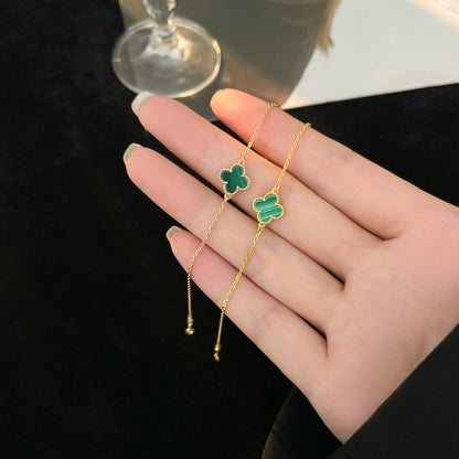 [sparkle Jewelry ]CLOVER BRACELET MALACHITE 1 MOTIF