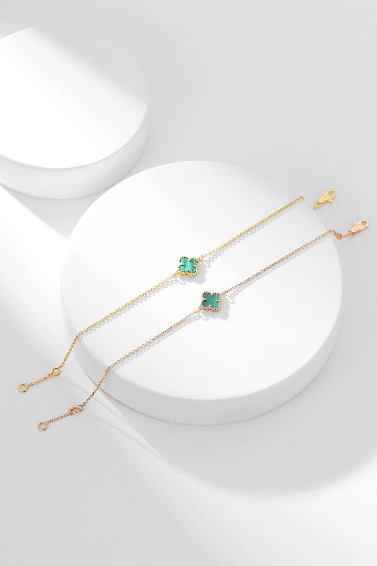 [sparkle Jewelry ]CLOVER BRACELET MALACHITE 1 MOTIF