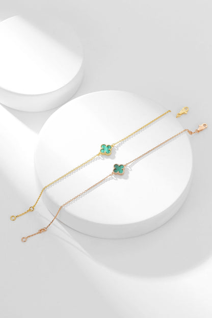 [sparkle Jewelry ]CLOVER BRACELET MALACHITE 1 MOTIF