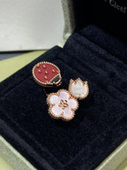 [sparkle Jewelry ]LUCKY 3 MOTIF ROSE GOLD RING