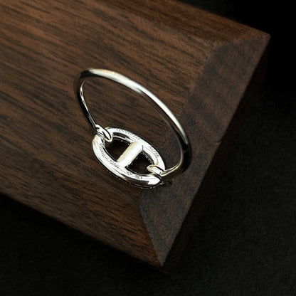 [Sparkle]RUNDER KLEINER SILBERNER DIAMANTRING