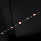 [sparkle Jewelry ]STAR AND SUN 4 MOTIF PINK MOP PINK GOLD BRACELET