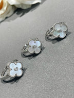 [sparkle Jewelry ]CLOVER SILVER MOP DIAMOND RING