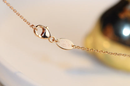[Sparkle]JEUX MALACHITE 1 DIAMOND ROSE GOLD NECKLACE