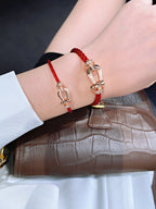 [sparkle Jewelry ]FORCE 10 HALF DIAMOND PINK GOLD RED CORDERI LARGE AND MEDIUM MODEL