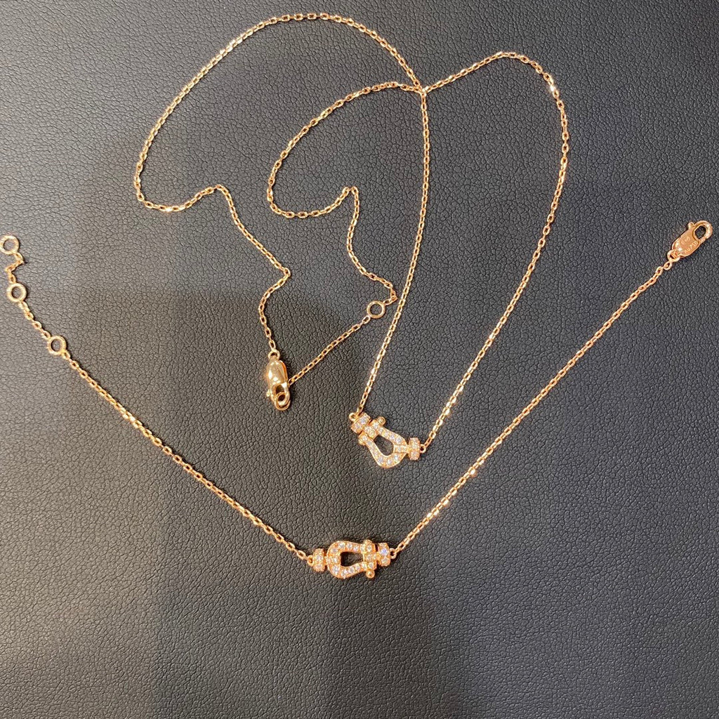 [sparkle Jewelry ]FORCE 10 DIAMOND PINK GOLD NECKLACE MINI MODEL