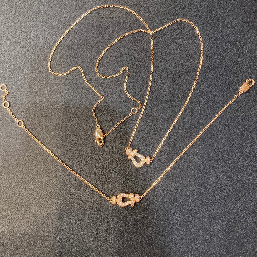 [sparkle Jewelry ]FORCE 10 DIAMOND PINK GOLD NECKLACE MINI MODEL