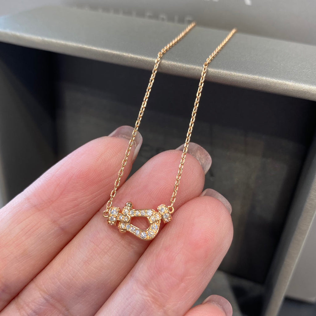 [sparkle Jewelry ]FORCE 10 DIAMOND PINK GOLD NECKLACE MINI MODEL