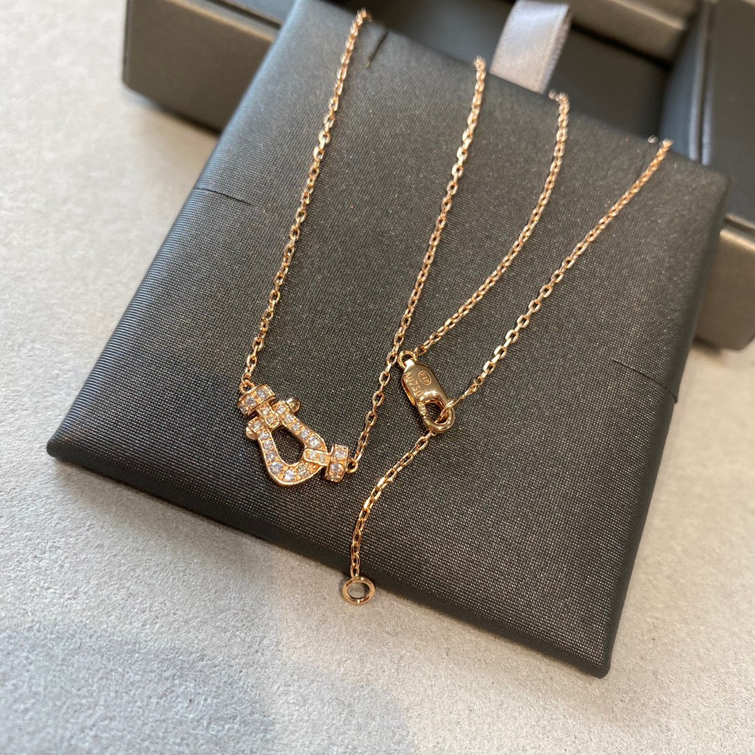 [sparkle Jewelry ]FORCE 10 DIAMOND PINK GOLD NECKLACE MINI MODEL