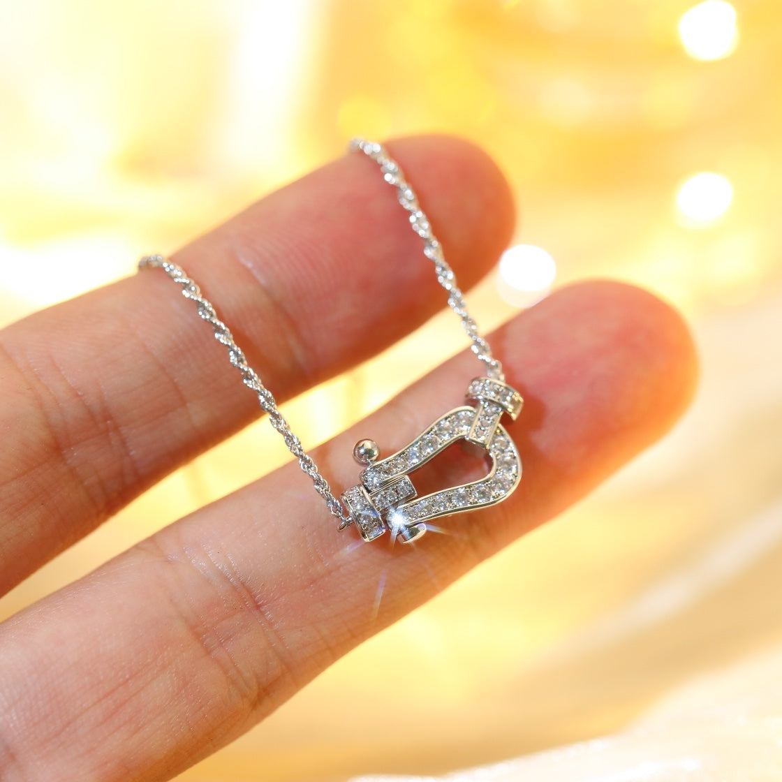 [sparkle Jewelry ]FORCE 10 DIAMOND SILVER NECKLACE MINI MODEL