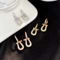 [sparkle Jewelry ]FORCE 10 FULL DIAMOND DROP EARRINGS MEDIUM MODEL