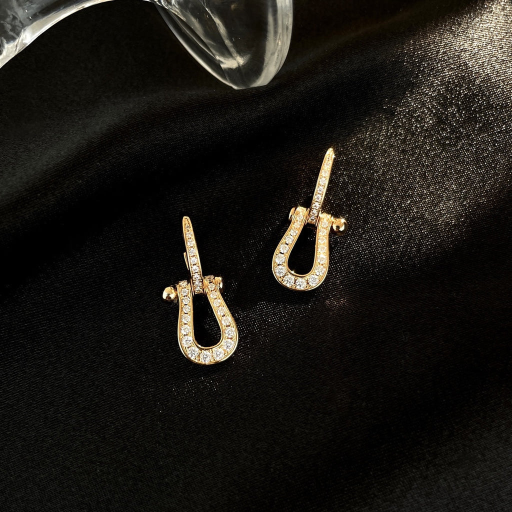 [sparkle Jewelry ]FORCE 10 FULL DIAMOND DROP EARRINGS MEDIUM MODEL