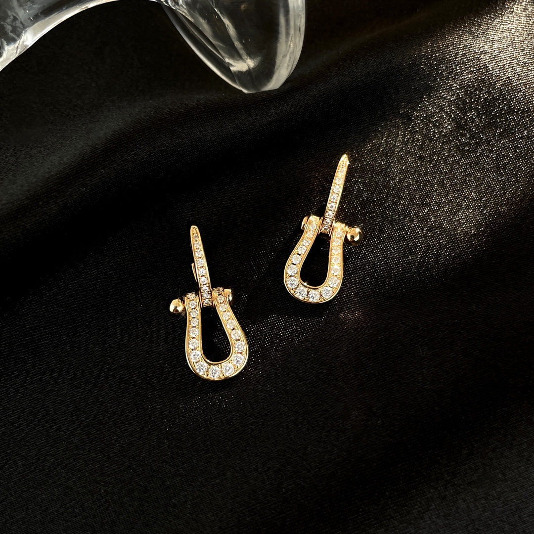 [sparkle Jewelry ]FORCE 10 FULL DIAMOND DROP EARRINGS MEDIUM MODEL