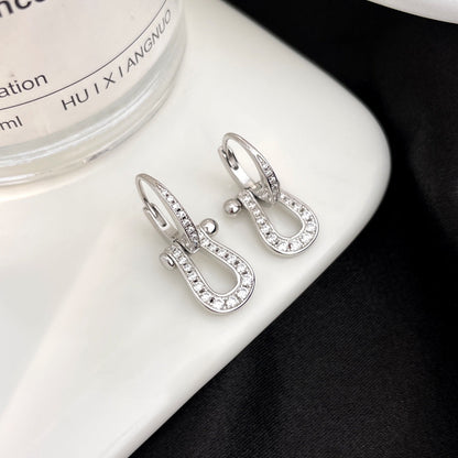[sparkle Jewelry ]FORCE 10 FULL DIAMOND DROP EARRINGS MEDIUM MODEL