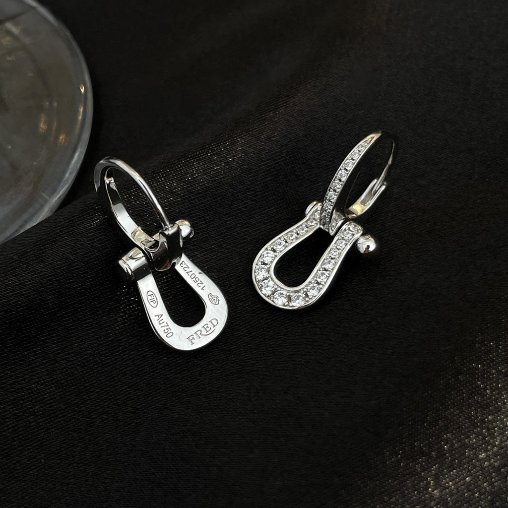 [sparkle Jewelry ]FORCE 10 FULL DIAMOND DROP EARRINGS MEDIUM MODEL