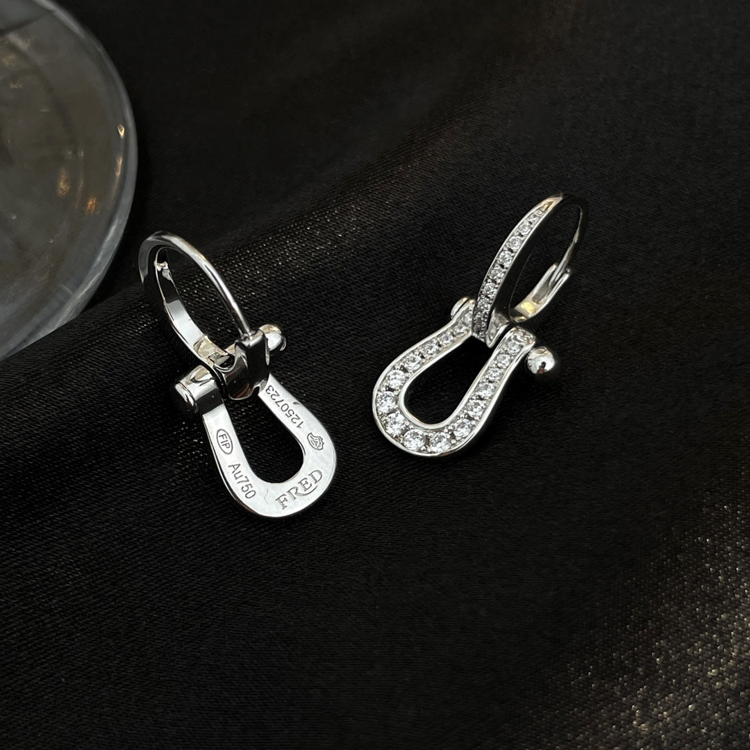 [sparkle Jewelry ]FORCE 10 FULL DIAMOND DROP EARRINGS MEDIUM MODEL
