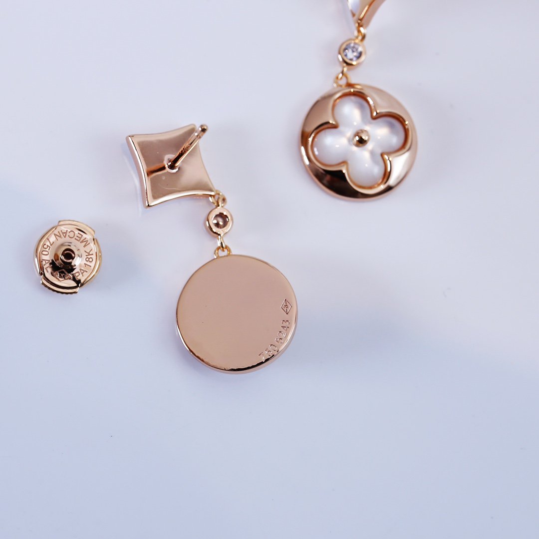 [sparkle Jewelry ]STAR AND SUN PINK GOLD MOP DROP EARRINGS