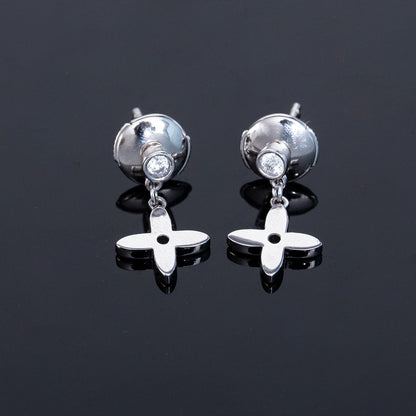 [Sparkle]VIDYLLE SILBERNE DIAMANT MINI-TROPFENOHRRINGE